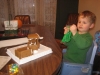 Making a gingerbread train with Dad