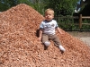 James on rock pile